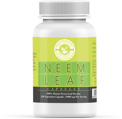 

Holy Natural Neem Powder Capsule - 120 Veggie Caps(140 g)