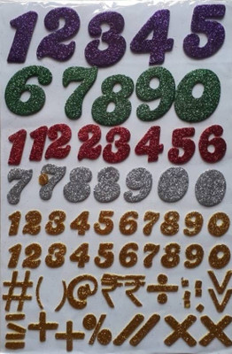 

BuyDBest Glitter Numbers & Symbols Foam Sheet Sticker