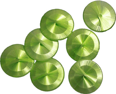 

Embroiderymaterial Wrapped Art Silk Thread Beads (Lemon Green, 50 Pieces)