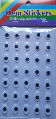 

BuyDBest Eyes Sticker Oval Shape 1 CM