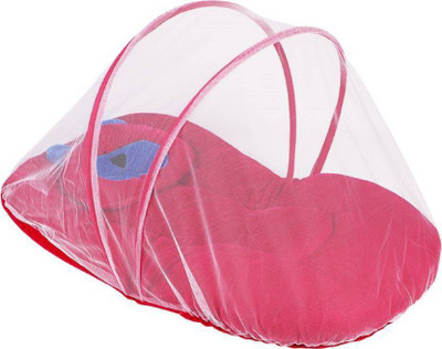 

Dhuloom baby mosquito net, baby bedding foldable velvet baby bedding set new born baby gift set. baby bed velvet plain(Fabric, Red)