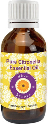 

Deve Herbes Pure Citronella Essential Oil (Cymbopogon nardus) 100% Natural Therapeutic Grade Steam Distilled(30 ml)