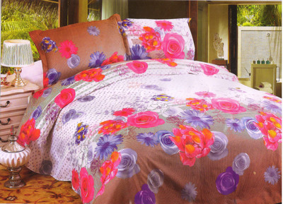 

Wholesaleindia 90 TC Polyester Double Floral Bedsheet(Pack of 1, Orange)