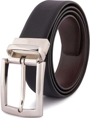 FIFBI Men Formal Brown, Black Genuine Leather Reversible Belt