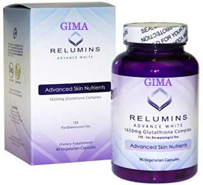 

GIMA Relumins Advance White 1650mg Glutathione Complex – 15x Skin Whitening Capsules (Made In USA)(30 g)