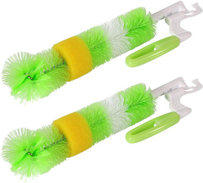

Zahuu Bottle Cleaning Brush Long(Yellow, Green), Green;yellow