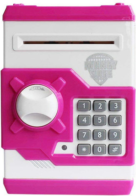 

R.V ENTERPRISES BATTERY OPERATED PINK COLOR PIGGY BANK FOR KIDS Coin Bank(Pink)