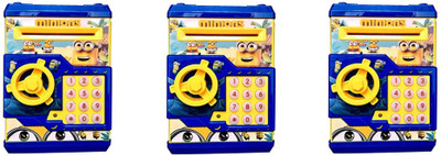 

Kanchan Toys Atm Coin Money Bank Pack Of 3 Coin Bank(Blue)