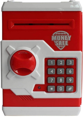 

R.V ENTERPRISES BATTERY OPERATED RED COLOR PIGGY BANK FOR KIDS Coin Bank(Red)