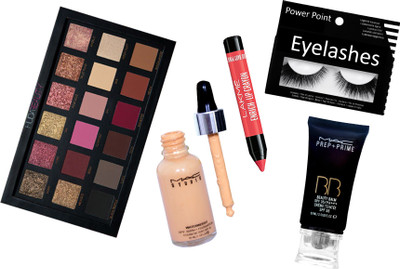 

powerpoint Eyelashes&Huda Beauty 18 Shade Palette&Mac Studio WaterWegiht Foundation&Mac Prep+Prime BB Buauty Balm Cream&Lakme Enrich Lip Crayon(Set of 5)