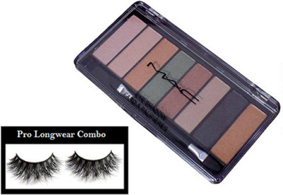 

pro longwear combo Eyelashes & Mac 8 Different Shade Palette(Set of 2)