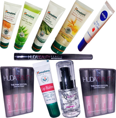 

Himalaya 2 Scrub & 2 Face wash , 2 Lip Balm With Waterproof Eyeliner & Primer & 2 Mini Matte Pink Edition Lipstick Pack Of 4 (Pack Of 10)(Set of 10)
