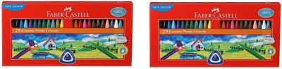 

Faber-Castell 25 Erasable Plastic Crayous(Set of 2, Multicolor)