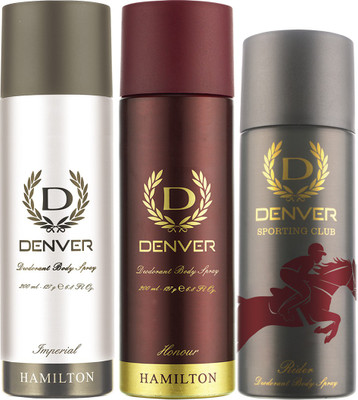 

Denver Rider, Imperial and Honour Combo Deodorant Spray - For Men(565 ml, Pack of 3)