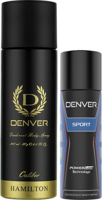 

Denver Deo Caliber & Sports Deo Nano Deodorant Spray - For Men(250 ml, Pack of 2)