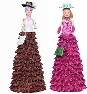 

The Princess Party Outfit For 30-35 cm Doll(Brown, Pink)
