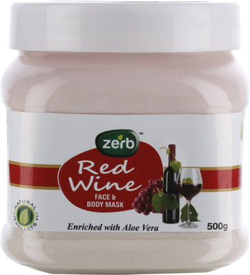

Zerb Red Wine Face and Body Mask for Soft Brightening Skin ideal for all Skin types - 500 g(500 g)