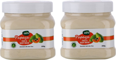

Zerb Papaya Face and Body Mask for Soft Brightening Skin ideal for all Skin types - Set of 2 x 200 g(200 g)