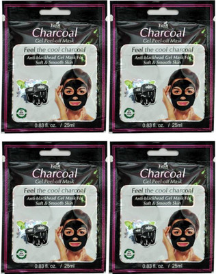 

Yash Herbal Charcoal face mask 4 pouch pack(100 ml)