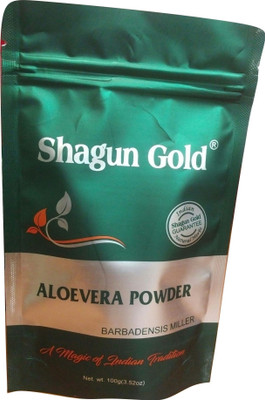 

shagun gold Zipper Aloevera Powder for glowing skin & hair care 100gm(100 g)