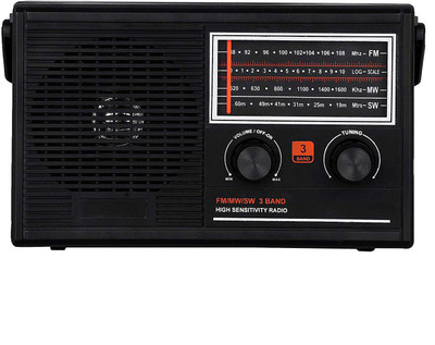 

Zahuu Portable FM/AM/MW Radio (Black) FM Radio(Black)