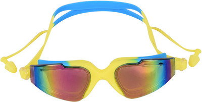 

Arrowmax Professional Sports Swimming Googles "JOINTLESS" Model AS-9200 Wid Attached Earplugs Red, By Krasa Swimming Goggles(Yellow)