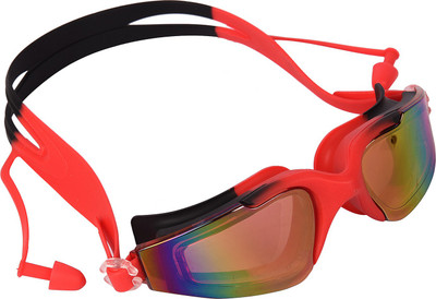

Arrowmax ELECTROPLATING MIRROR WITH ATTACHED EARPLUGS ( ASG-9200 / RED ) BY ONESHOTRETAIL Swimming Goggles(Black)