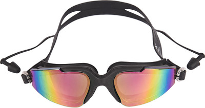 

Arrowmax Professional Sports Swimming Googles "JOINTLESS" Model AS-9200 Wid Attached Earplugs black , By Krasa Swimming Goggles(Black)