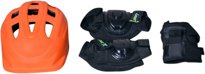 

Jaspo Multicolour Skating Knee Elbow Wrist Head Guard Set For Kids Boys 5 To 10 Years Skating Guard Combo(, Multicolor