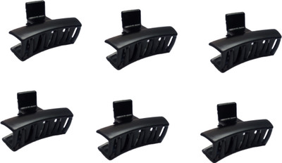 

Nice Claw Hair Clip Clutcher - (Black) for Girls & Women, Set of 6 Hair Claw(Black)