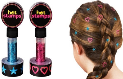 

DEVOTION Hot Stamps Gel Hair Accessory, Hearts/Stars Hair Tattoo/Sticker(Multicolor)