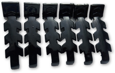

Nice Claw Hair Clip Clutcher - (Black) for Girls & Women, Set of 6 Hair Claw(Black)