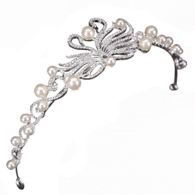 

Gownlink Bridal Crowns Headband Crystal Tiaras for Wedding Metal Head Band Head Band(Silver)