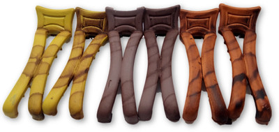 

Nice Claw Hair Clip Clutcher - (Multicolor) for Girls & Women, Set of 6 Hair Claw(Multicolor)