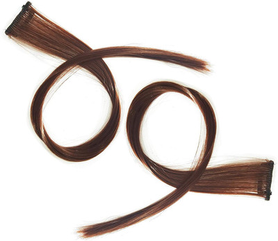 

Chooz Designer Studio Kabello Synthetics Coloured Extension for Women, 2 Pieces (Medium Brown) Hair Extension
