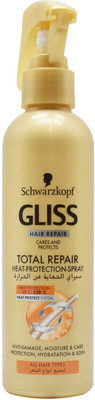 

Schwarzkopf Gliss Hair Repair Total Repair HeatProtecting Spray- All Hair Types Hair Gel(200 ml)
