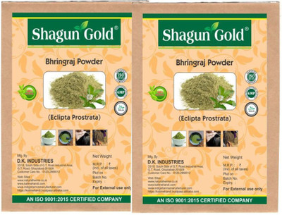 

shagun gold Pack of 2 chemical free pure Bhringraj powder for hair treatments & hair growth 100gm(200 g)