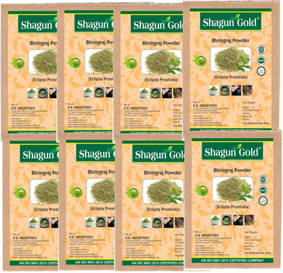 

shagun gold Set of 8 chemical free pure Bhringraj powder for hair treatments & hair growth 100gm(800 g)