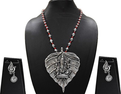 AyA Fashion Alloy Silver, Red Jewellery Set(Pack of 1)