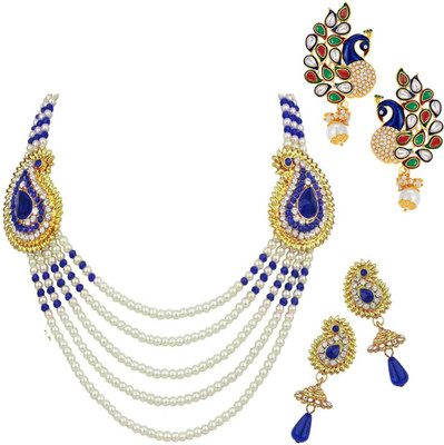 Angel In You Alloy Gold-plated Multicolor Jewellery Set(Pack of 1)