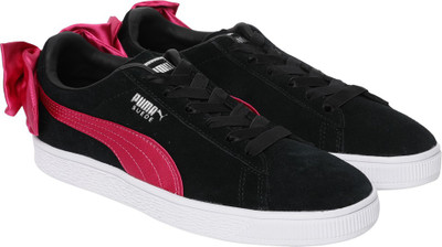 

Puma Girls Lace Sneakers(Black, Black-beetroot purple