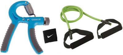 

Cosco Fitness Hand Grip Brace ( Pack of 1) with Resistance Toning Tube Medium (Pack of 1) 1 Wrist Band Gym & Fitness Kit