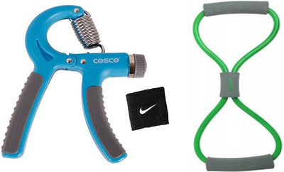 

Cosco Fitness Hand Grip Brace ( Pack of 1) with Soft Expander Medium (Pack of 1) 1 Wrist Band Gym & Fitness Kit