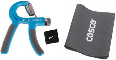 

Cosco Fitness Hand Grip Brace ( Pack of 1) with Exercise Band Medium (Pack of 1) 1 Wrist Band Gym & Fitness Kit