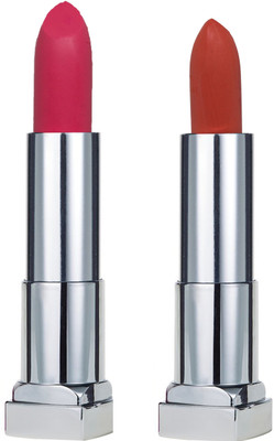 

KRAYONS SHEER MATTE LIPSTICK HOT AND BOLD SOFT CREAMY MATTE LIPSTICK (SET OF 2)(FIRST CRUSH, SUNSET ORANGE)