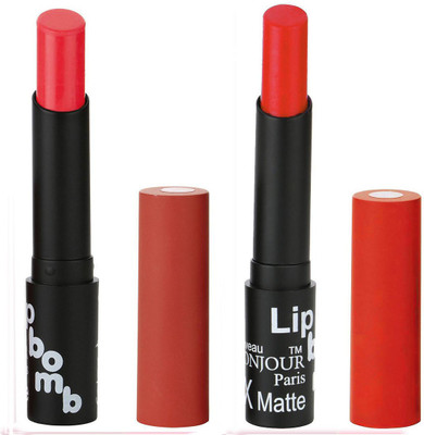 

Bonjour Paris Hydrating Shine Soft Lipstick| Cruelty Free | Gluten & Lead Free | Moisturizing Lip Stick | All Natural Ingredients | For Seductive Lips(Strawberry, Red)