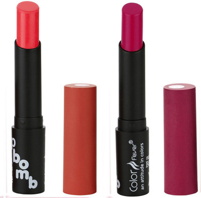 

Bonjour Paris Creamy Matte Lipsticks Set Of Must Have Colors Professional Quality with High Pigment Load 2 Pcs A50(Strawberry, Scarlet)