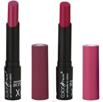 

Bonjour Paris Indian Lip Color Sensation Ultimate Soft Matte Lipsticks A15(Wild Rose, Purple)