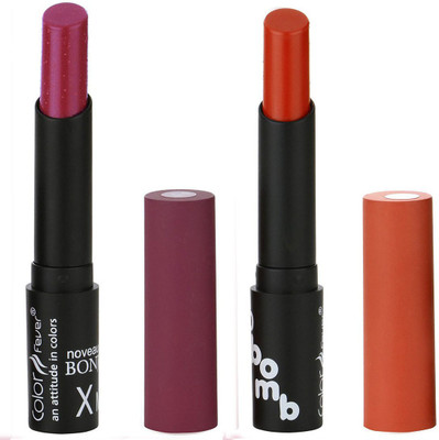 

Bonjour Paris Indian Lip Color Sensation Ultimate Soft Matte Lipsticks A17(Wild Rose, Brick Red)