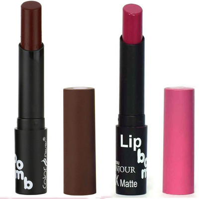 

Bonjour Paris Creamy Matte Lip Sugar Lipsticks (Set Of 2)A28(Rose Wood, Rose Blush)